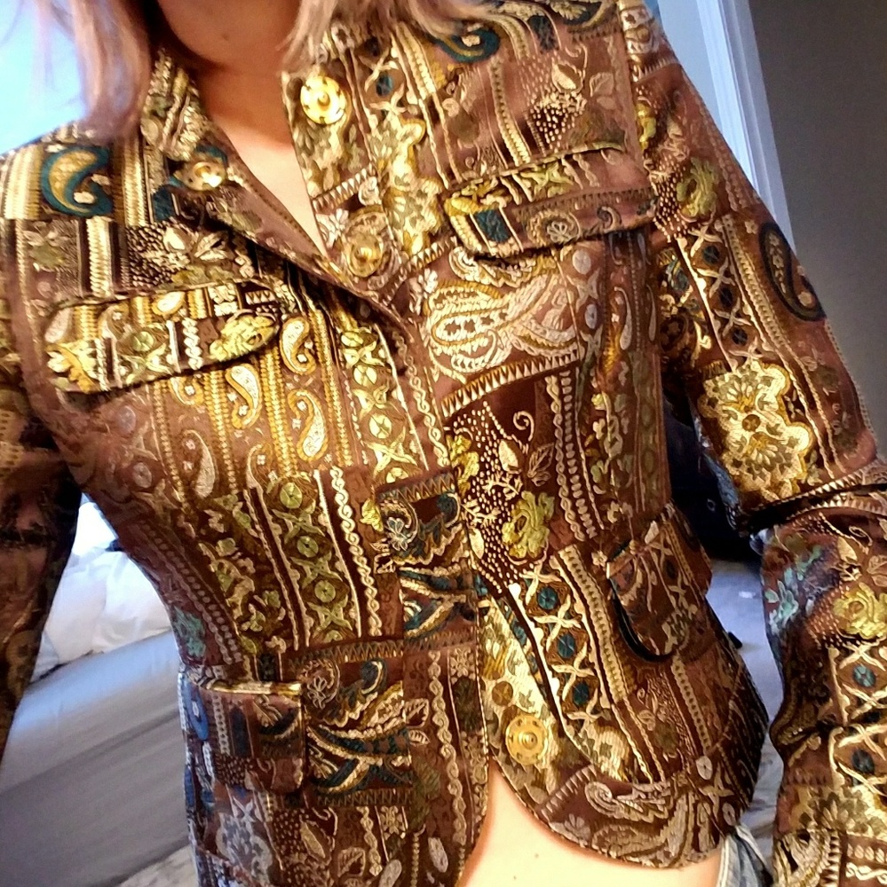 Vintage A.B.S Metallic Gold Embroidered Jacket